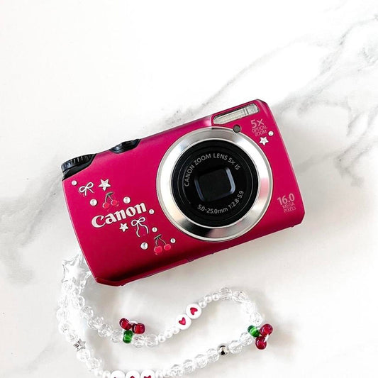 Canon PowerShot A3300 IS – 16MP Cherry Red Y2K Digital Camera ✨ 5× Zoom & HD Video