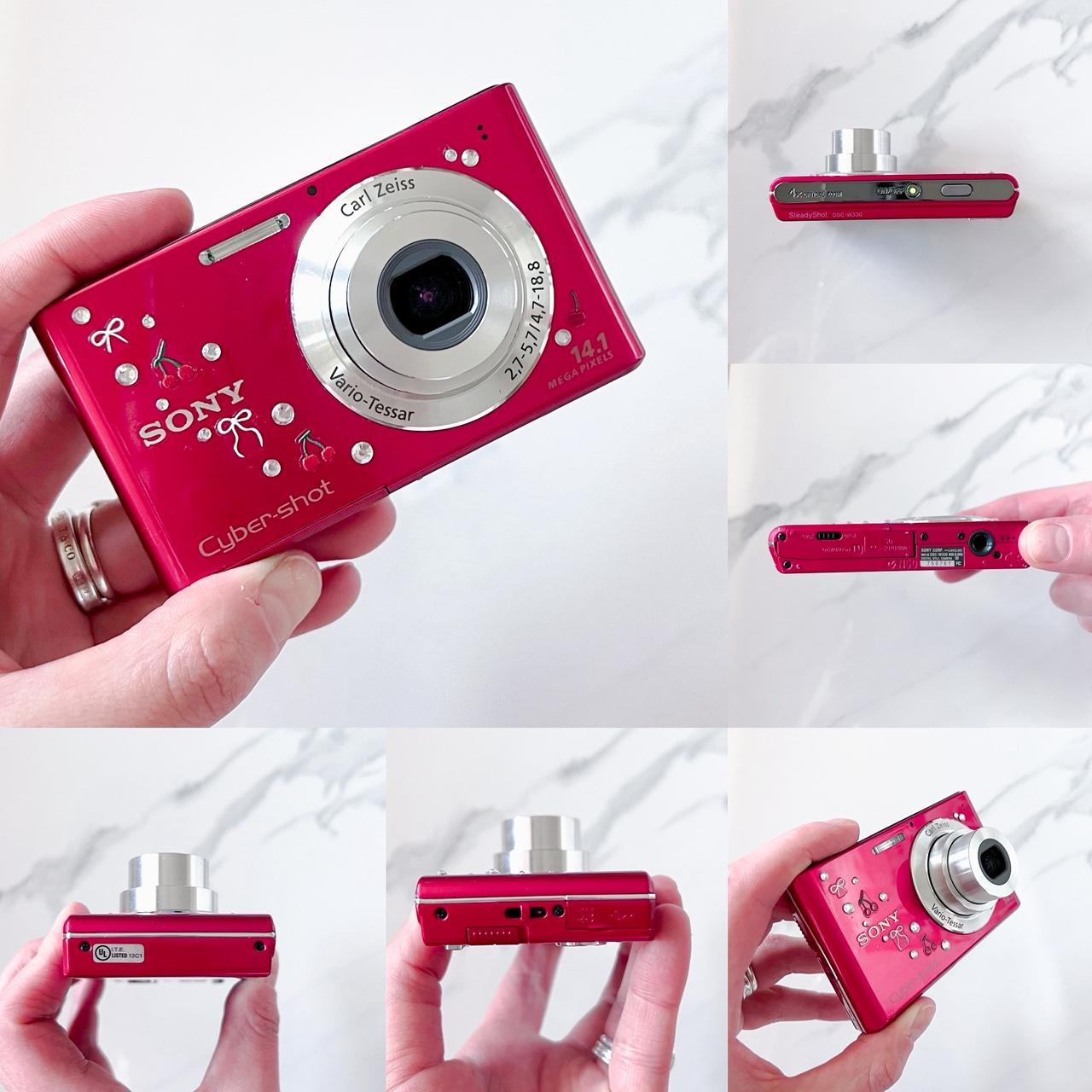 Sony Cybershot DSC-W330 β Cherry Red Y2K Digicam | 14.1MP, Carl Zeiss Lens, HD Video