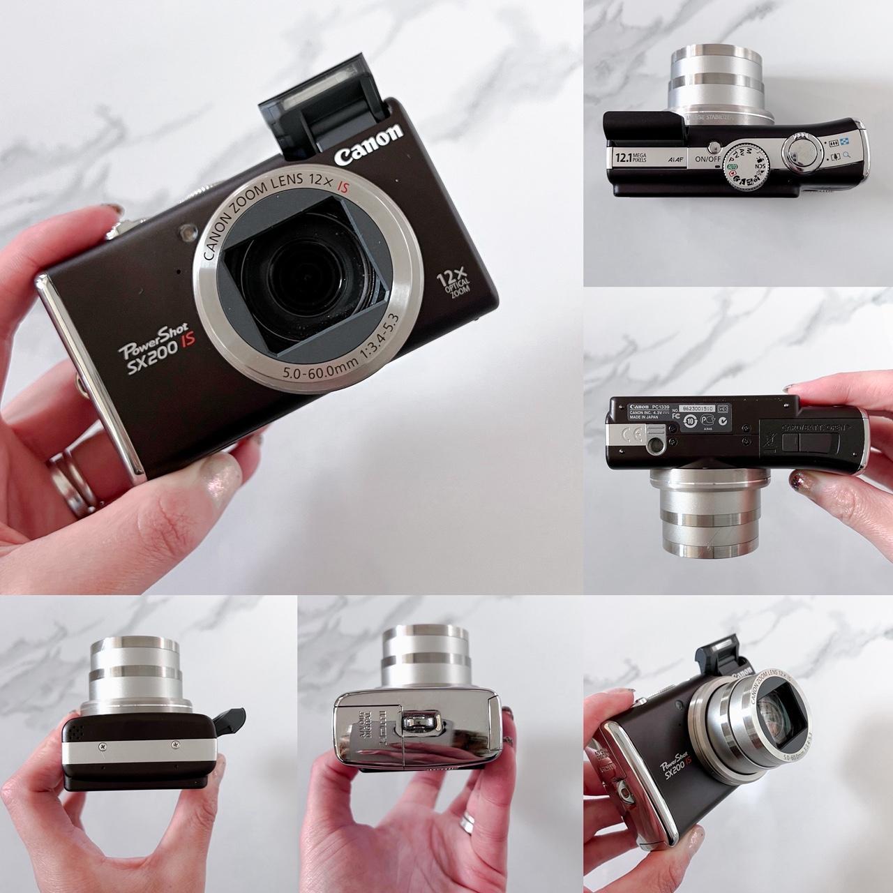 Canon PowerShot SX200 IS โ Vintage Mocha Brown Digital Camera ๐คโจ Pop-Up Flash & 12ร Zoom