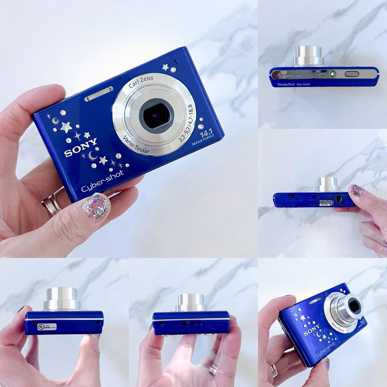 Sony Cybershot DSC-W330 β Sapphire Blue Y2K Digicam | 14.1MP, Carl Zeiss Lens, HD Video