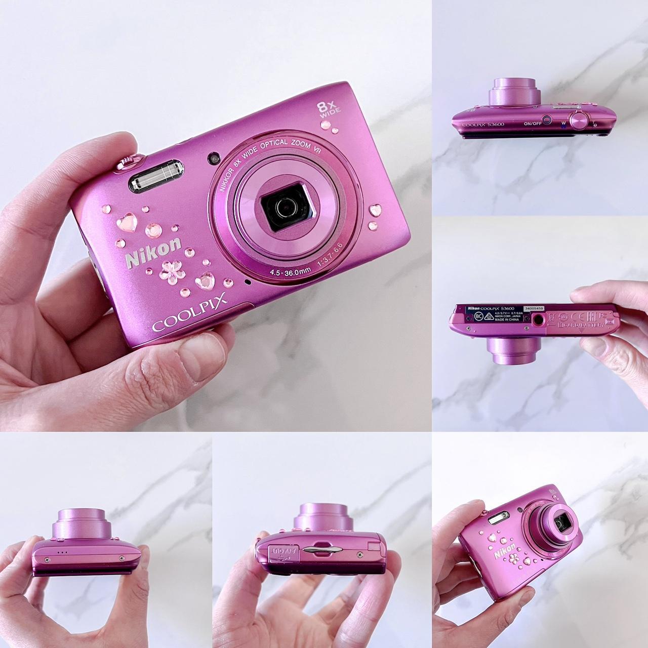 Nikon Coolpix S3600 โ Harajuku Pink Y2K Digicam | 20MP, 8ร Zoom, HD Video