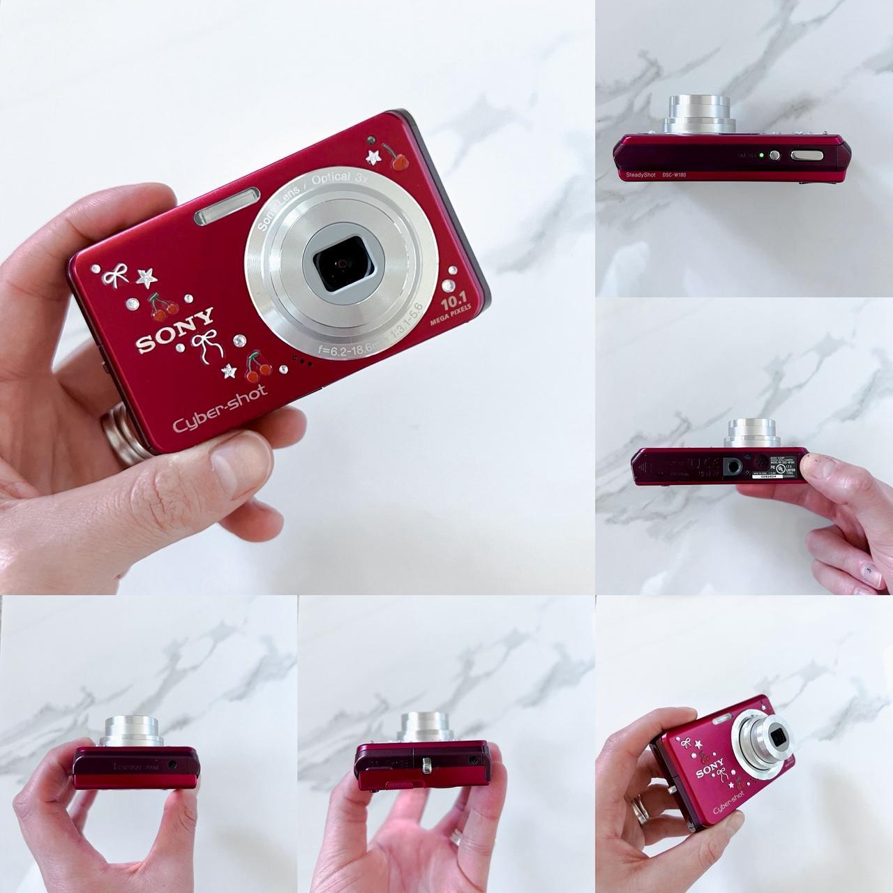 Sony Cybershot DSC-W180 โ Ruby Red Y2K Digicam | 10.1MP, SteadyShot, HD Video