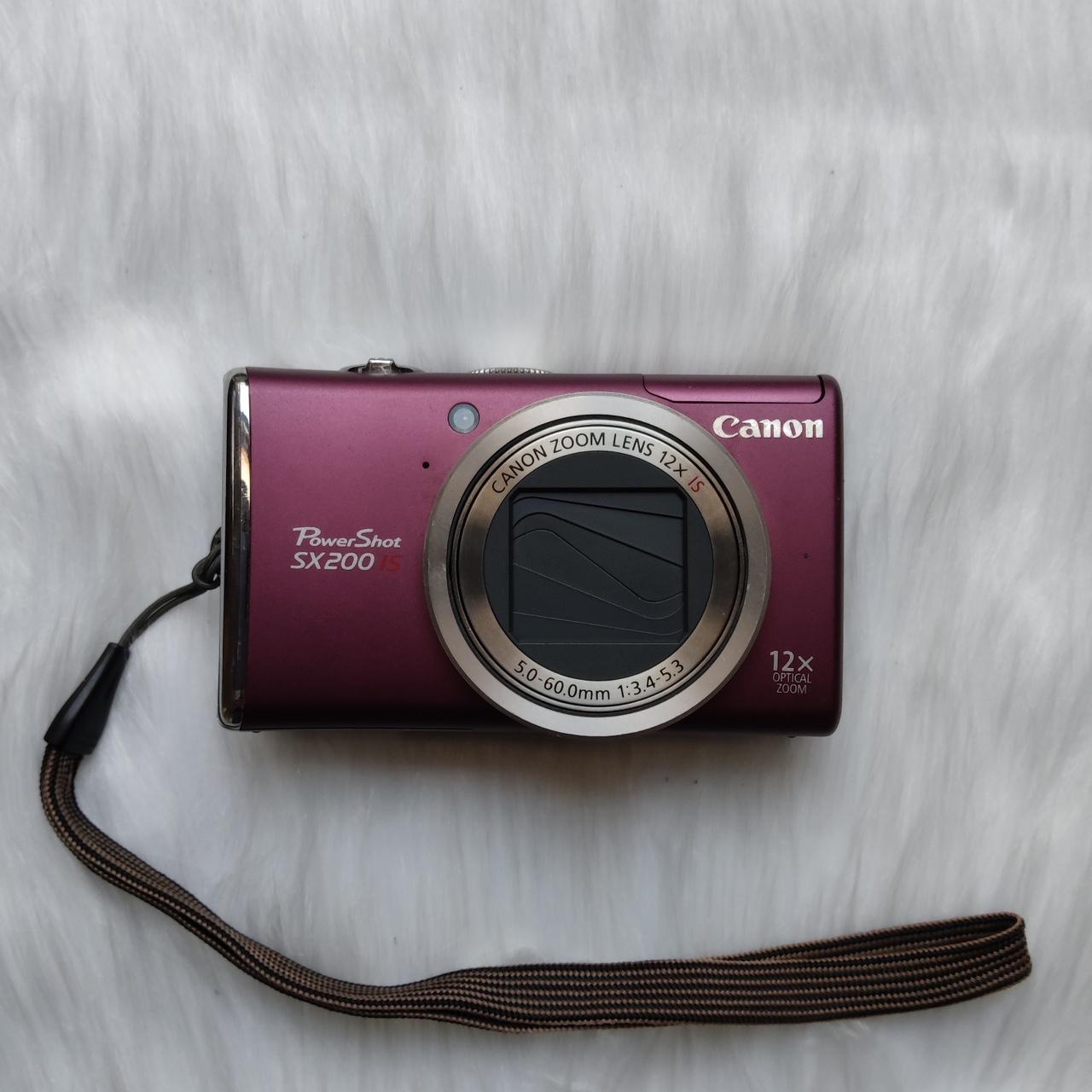 Used Digital Camera | Canon PowerShot SX200 HS digital camera - Rarely pink purple & External Flash | Complete Set