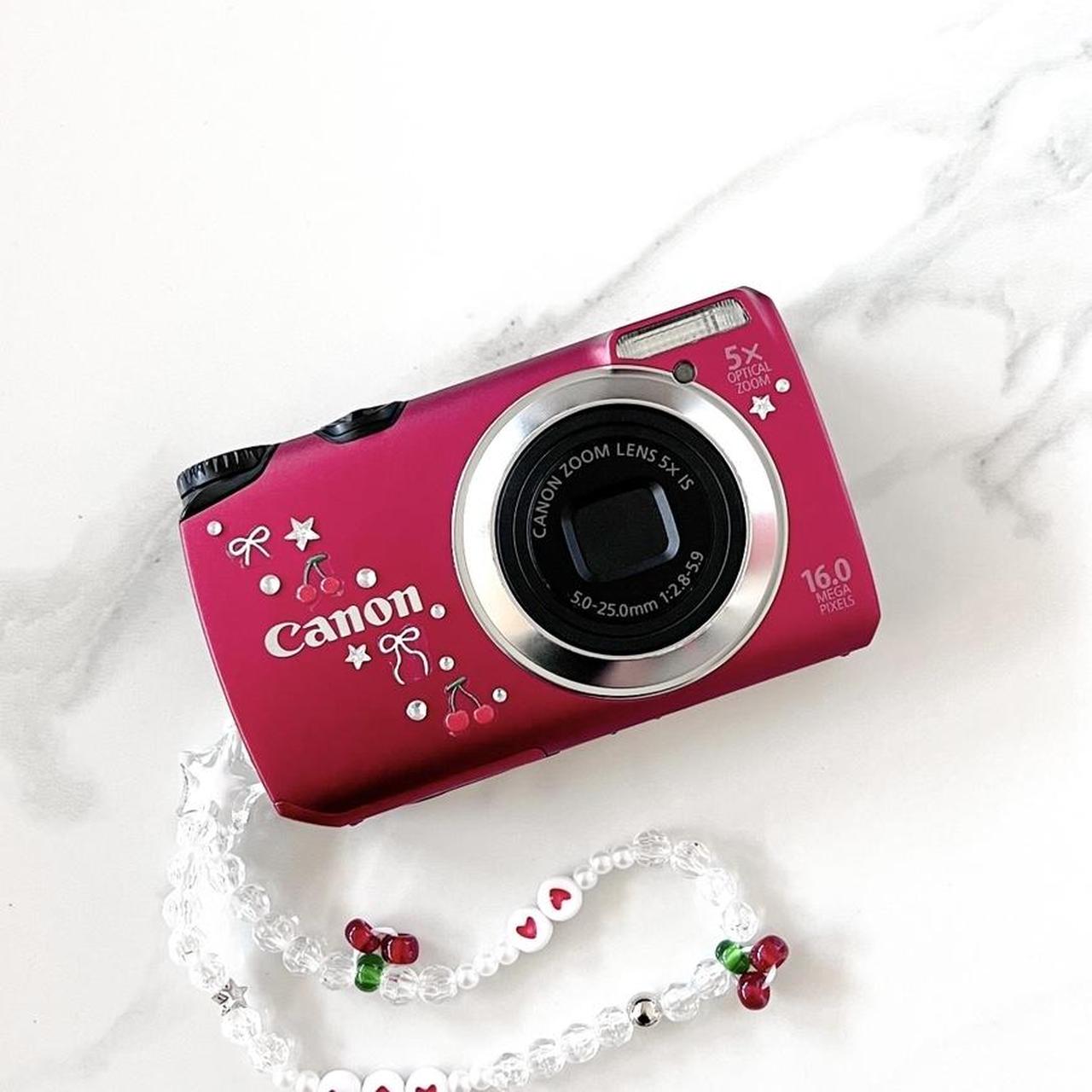 Canon PowerShot A3300 IS – 16MP Cherry Red Y2K Digital Camera ✨ 5× Zoom & HD Video