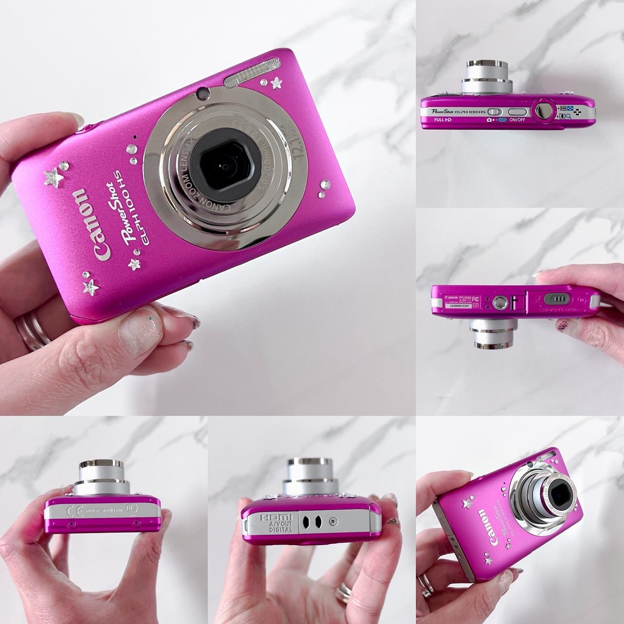 Canon PowerShot ELPH 100 HS – Harajuku Pink Y2K Digicam | HD Video, Positive Film Mode