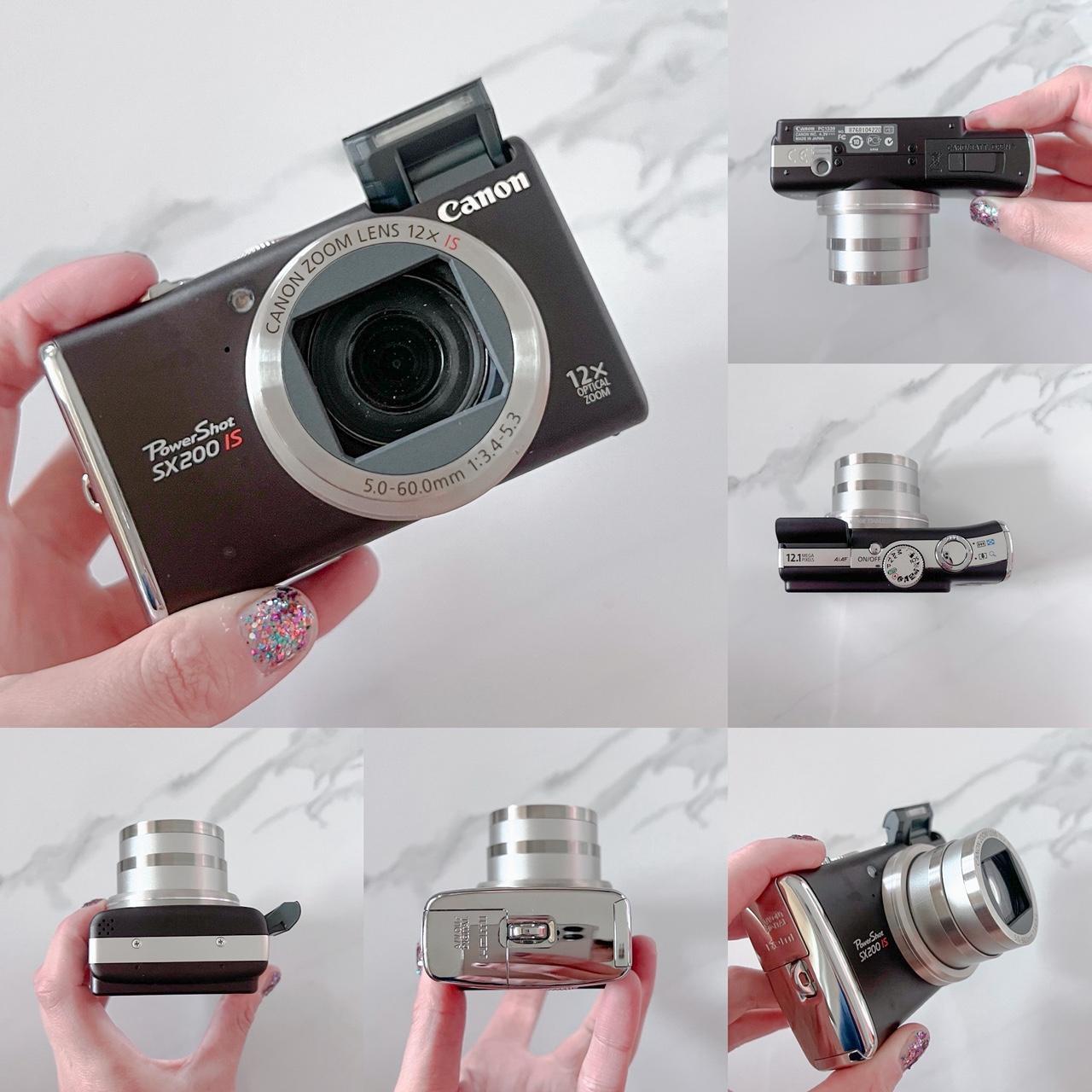 Canon PowerShot SX200 IS – Mocha Brown Y2K Digicam | 12× Zoom, HD Video