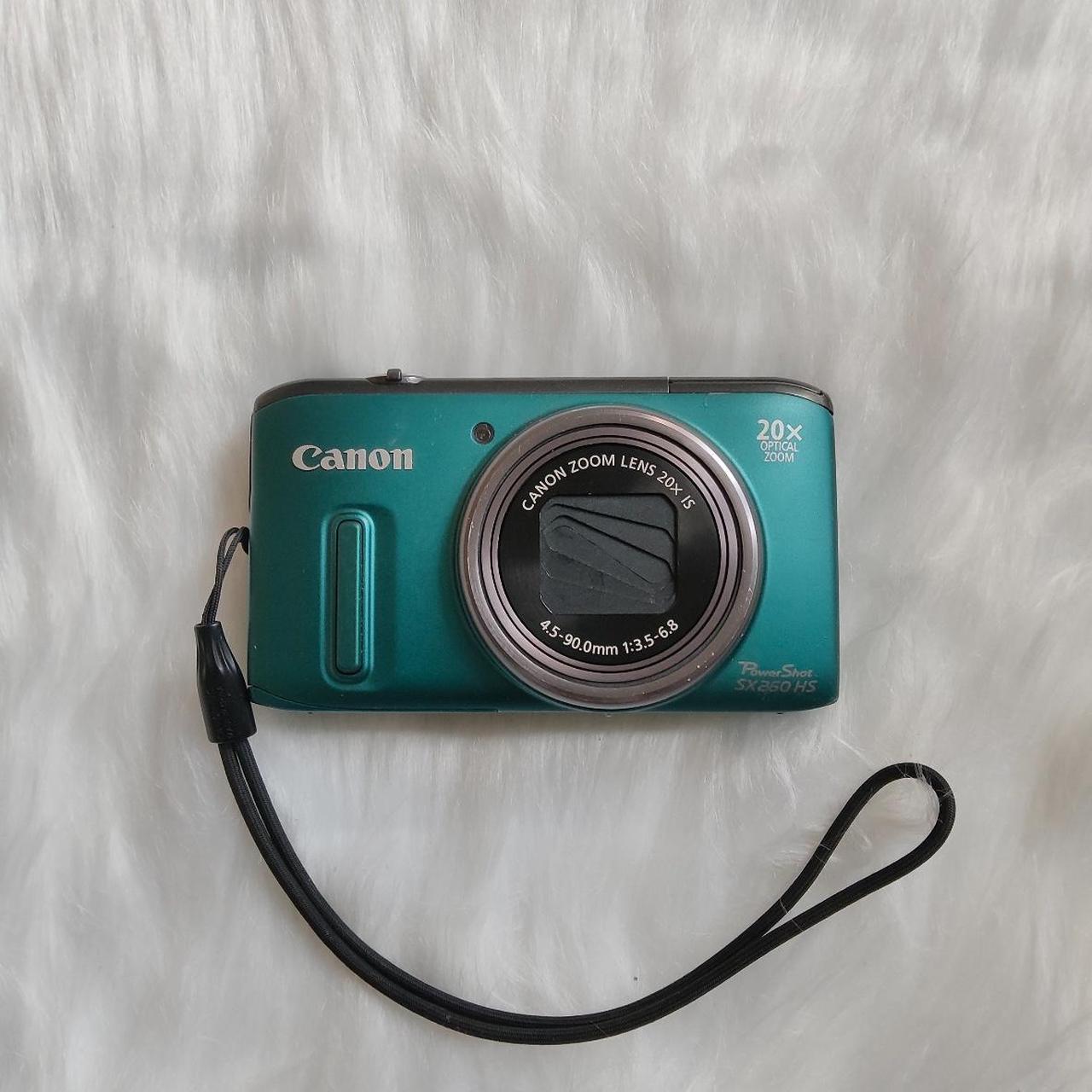 Used Digital Camera | Canon PowerShot SX260 HS Digital Camera - Rarely in Green & External Flash | Complete Set