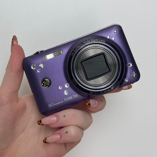 Used Digital Camera | General Electric E1486TW 🍇 ₊˚💜 Purple Digital Camera | Complete Set