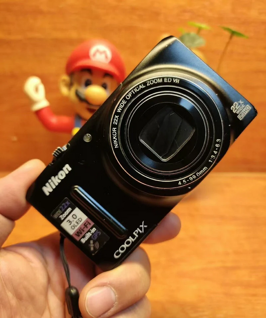 Nikon Coolpix S9500 – Black Wi-Fi Digicam